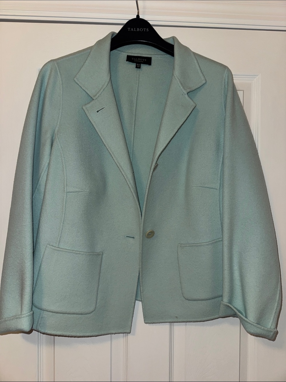 Talbots Light Mint Green Single-Button Blazer